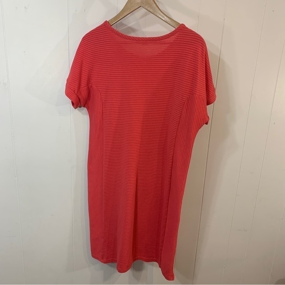 GAP Pink Red Maternity T Shirt Dress With Zippers Breastfeeding Large - Picture 2 of 5
